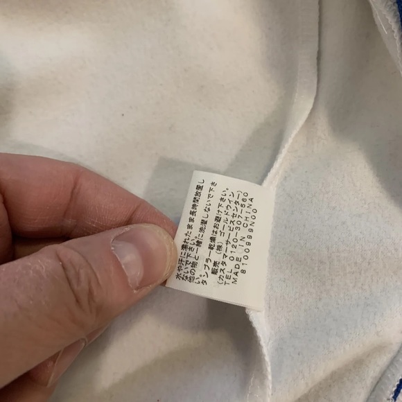 The North Face Full Zip Hooded White Jacket Pockets Mens Size S Red Logo Japan - Picture 11 of 12